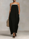 Mirelle™ | Maxi Dress with Color Blocks and Spaghetti Straps