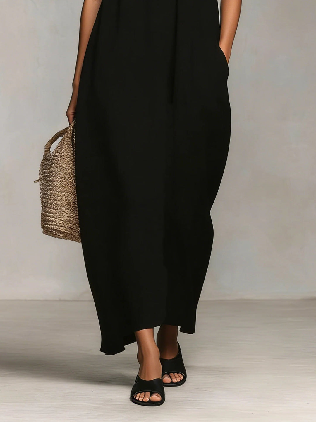 Mirelle™ | Maxi Dress with Color Blocks and Spaghetti Straps