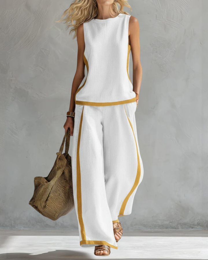 Aurora Linen Two-Piece Set