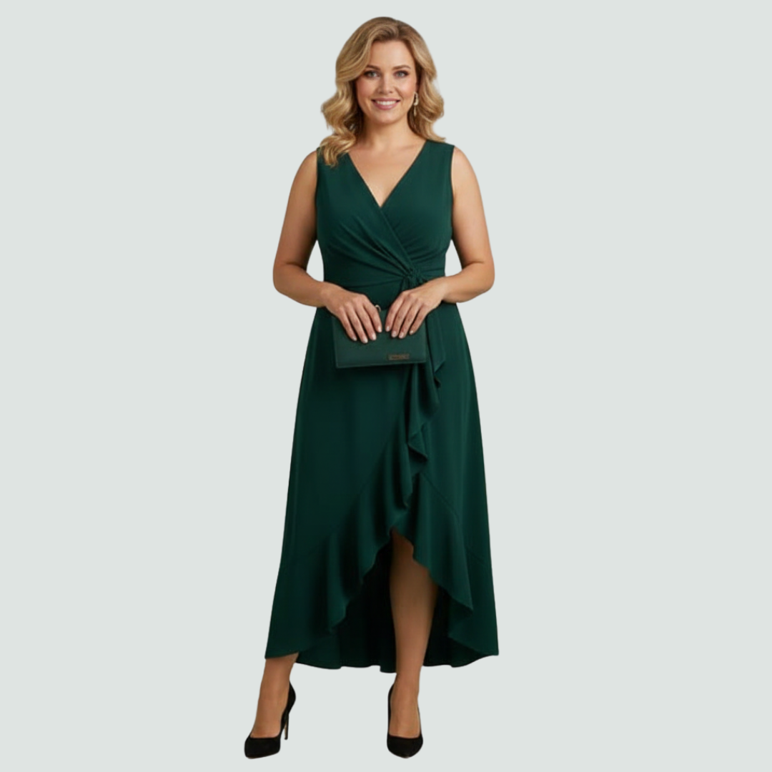 Carmel | Elegant Wrap Dress with a V-Neckline