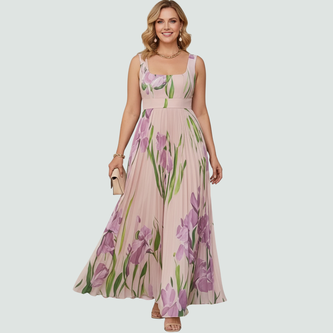 Revina™ Elegant Floral Maxi Dress