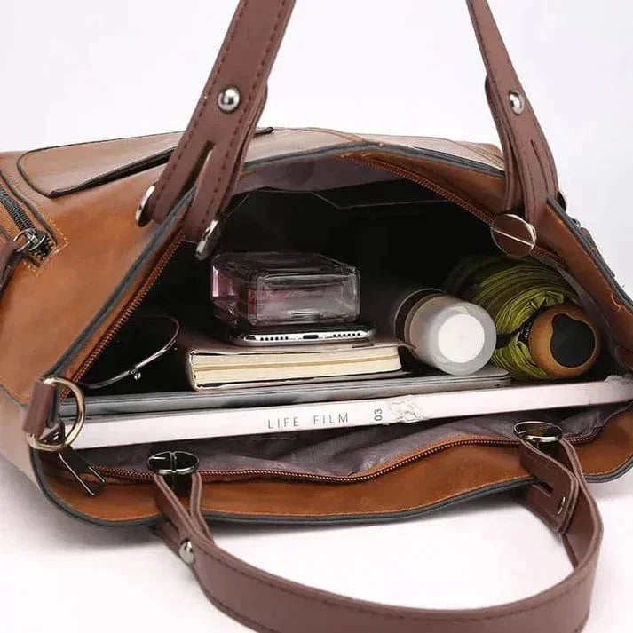 Elegant vintage leather shoulder bag