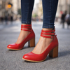 Aurelia Strap Leather Heels