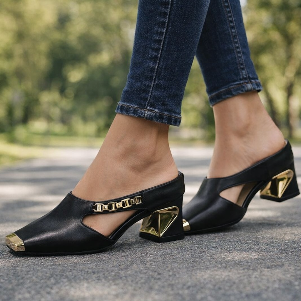 Marciana Metal Toe Heels