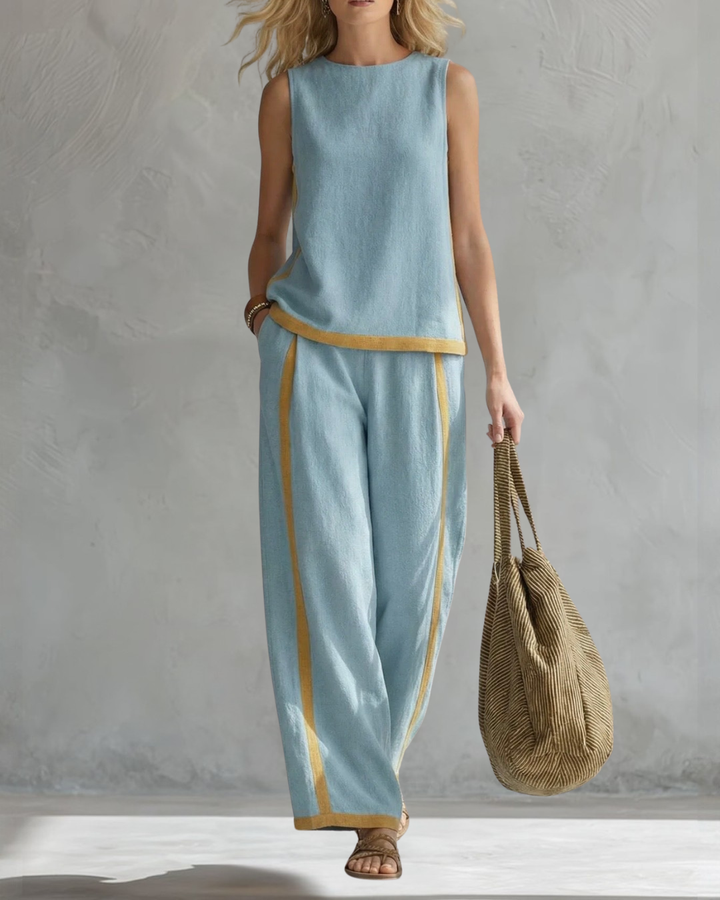 Aurora Linen Two-Piece Set
