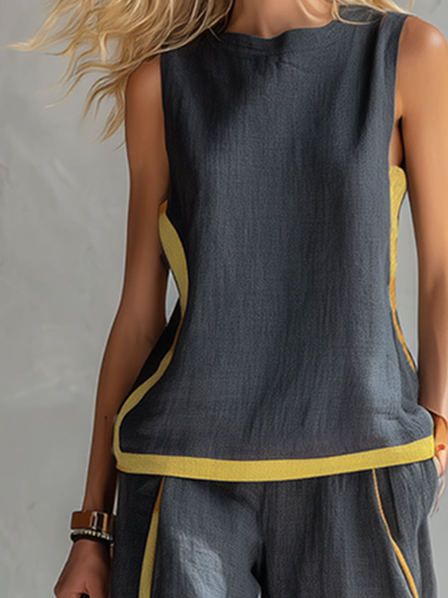 Aurora Linen Two-Piece Set