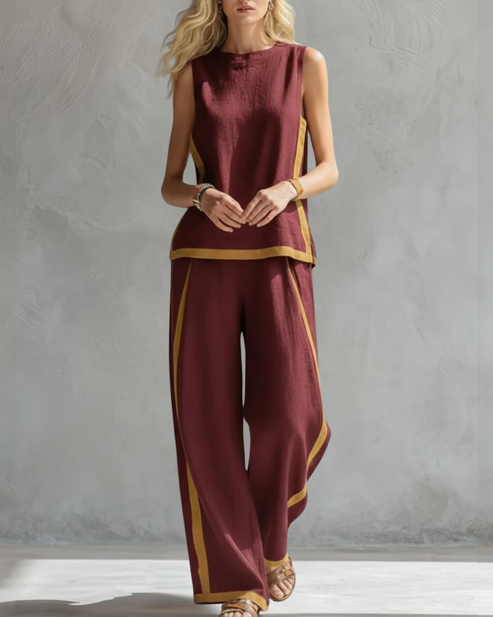 Aurora Linen Two-Piece Set