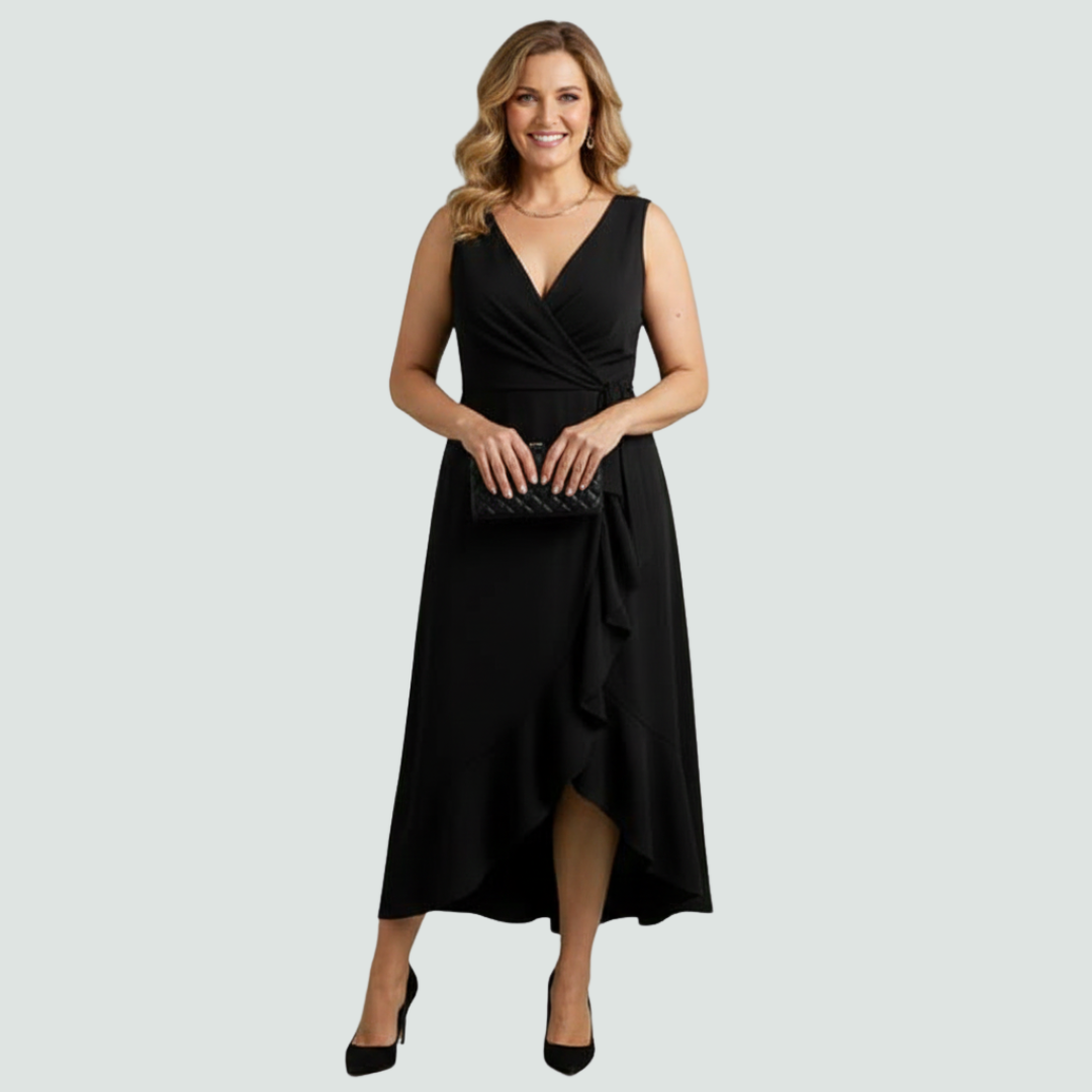Carmel | Elegant Wrap Dress with a V-Neckline