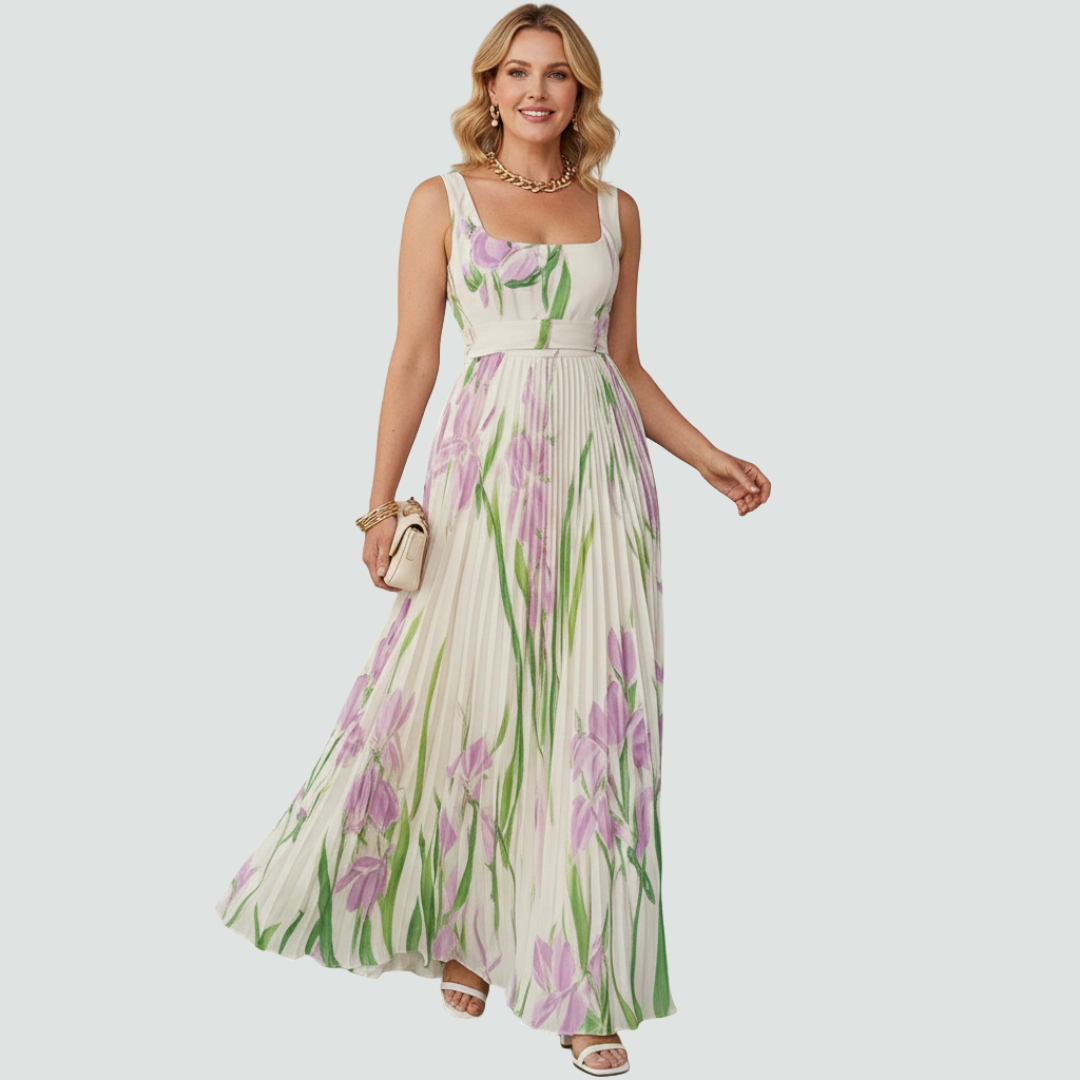 Revina™ Elegant Floral Maxi Dress