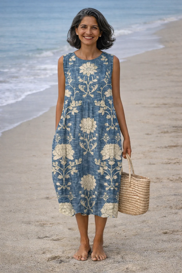 Zara | Midi dress with reef print