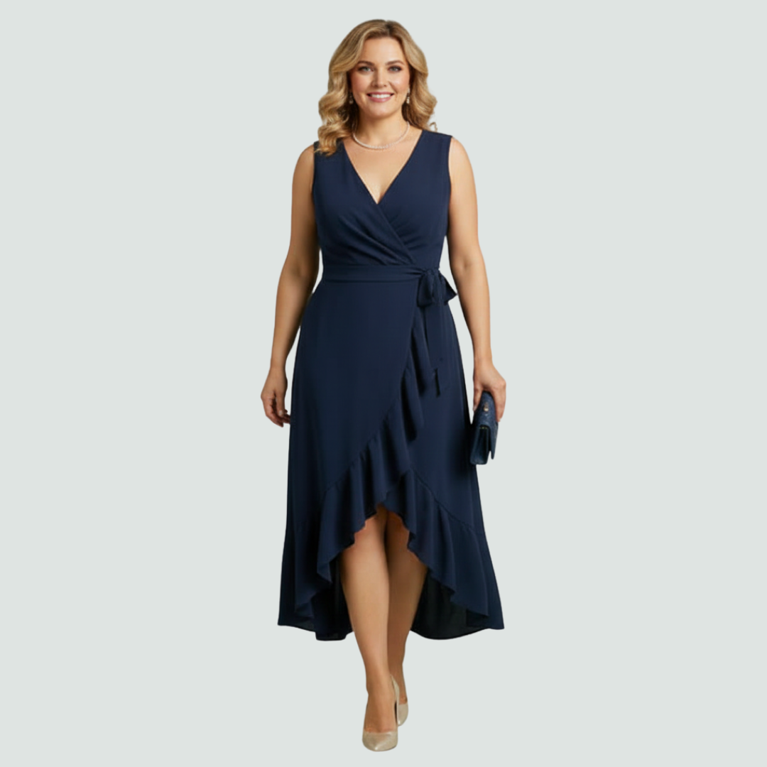 Carmel | Elegant Wrap Dress with a V-Neckline