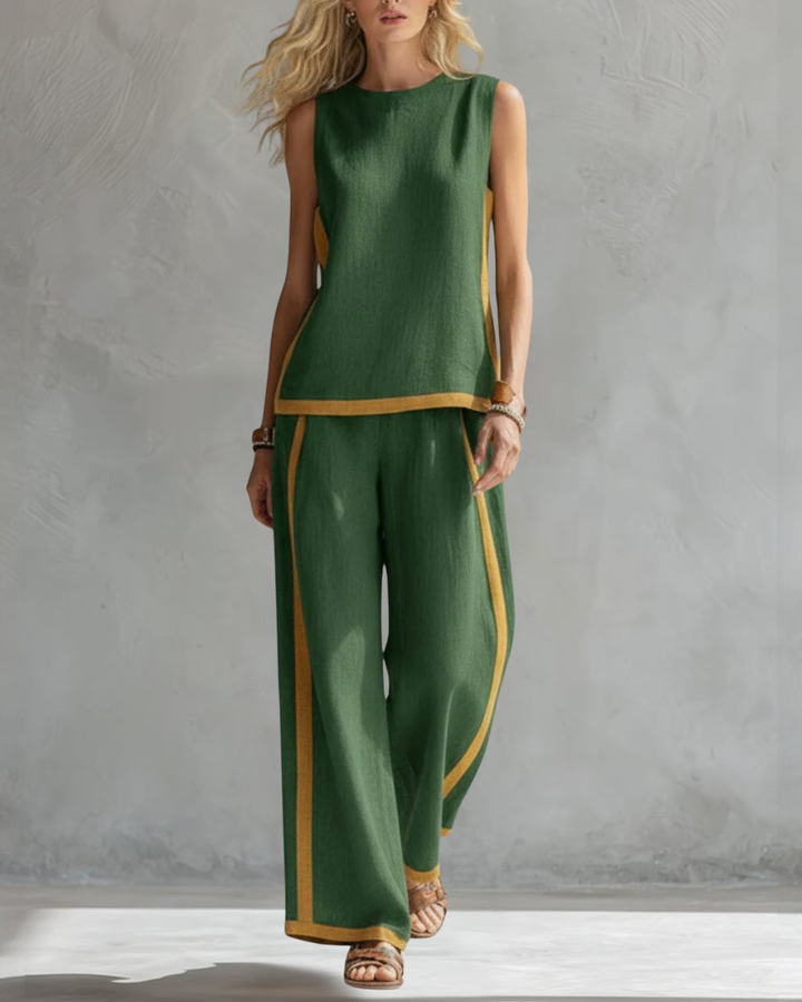 Aurora Linen Two-Piece Set