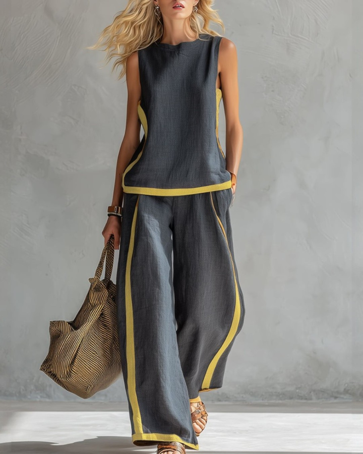 Aurora Linen Two-Piece Set
