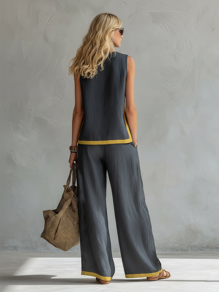 Aurora Linen Two-Piece Set