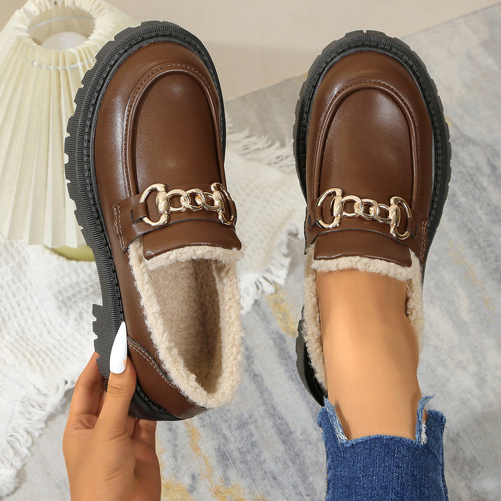 Ella™ - Warm Comfy Chunky Loafers with Fleece Lining