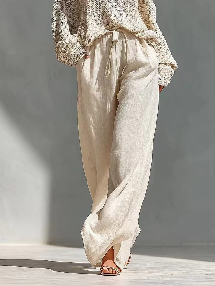 Fashionable Knit and Linen Set