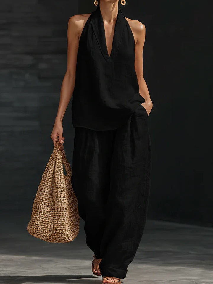 Zoë™ Sleeveless Set with Wide Pants