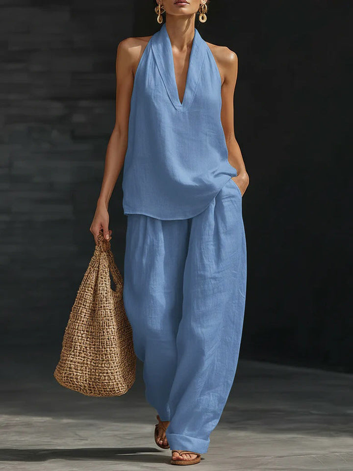 Zoë™ Sleeveless Set with Wide Pants