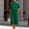 Luisa | Short Sleeve Shirt with Collar and Casual Shorts