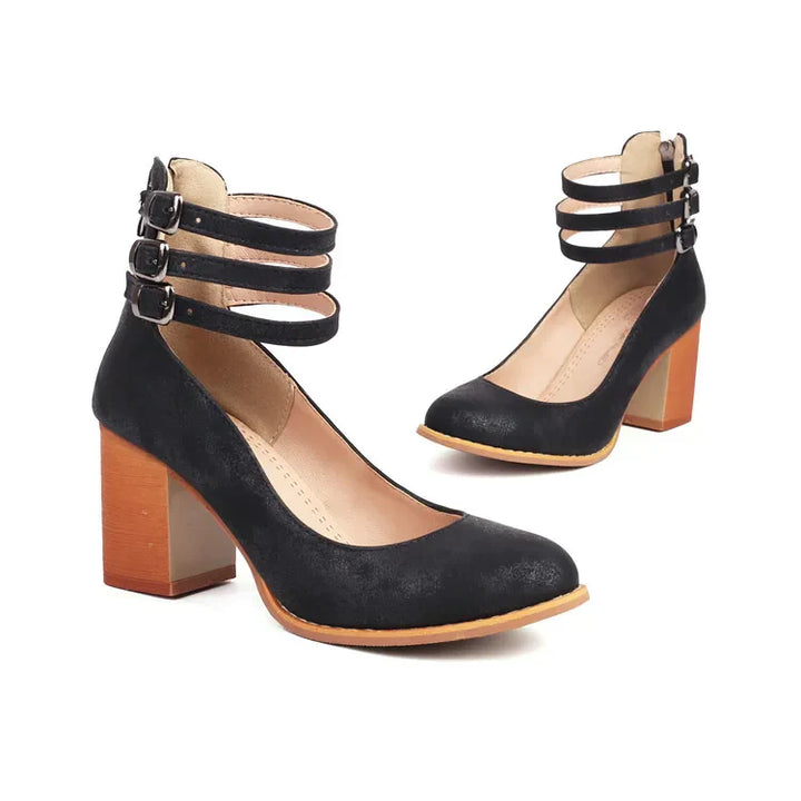 Aurelia Strap Leather Heels