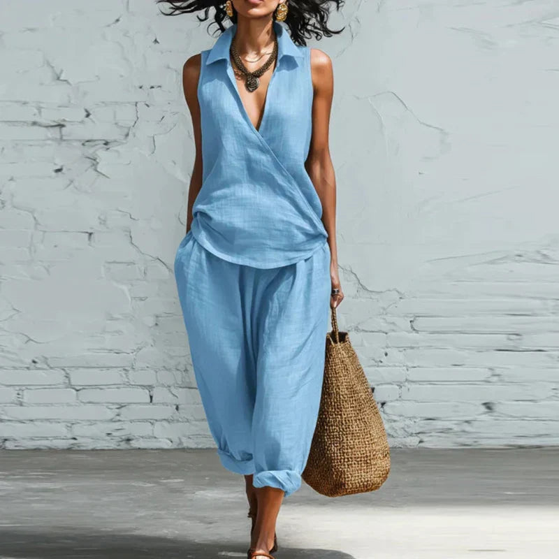 Veronica | Wide Leg Pants and Tank Top Set