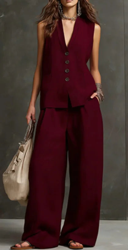 Monica | Casual Two-Piece Set for the Office and Summer