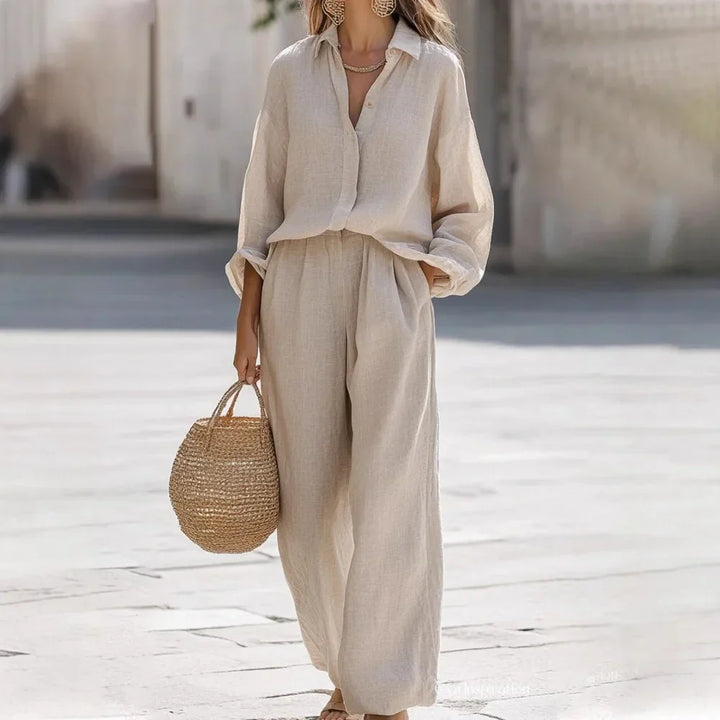 Giuseppe | Elegant Summer Cotton and Linen Set for Women