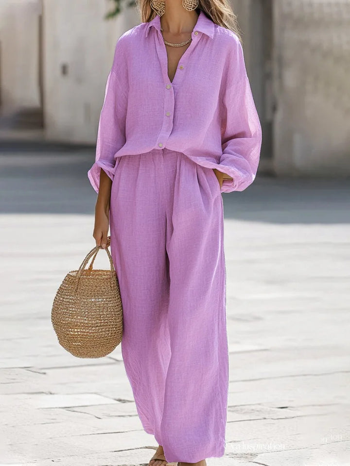 Giuseppe | Elegant Summer Cotton and Linen Set for Women