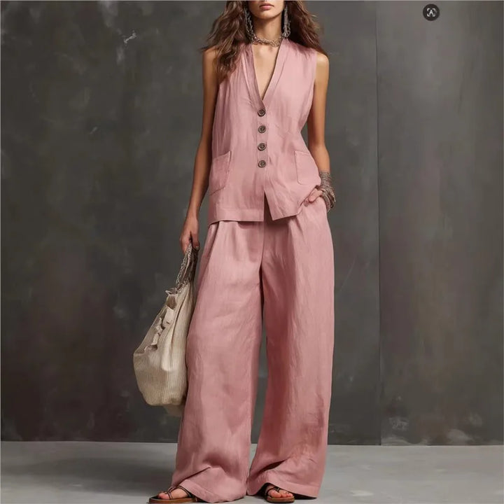 Monica | Casual Two-Piece Set for the Office and Summer