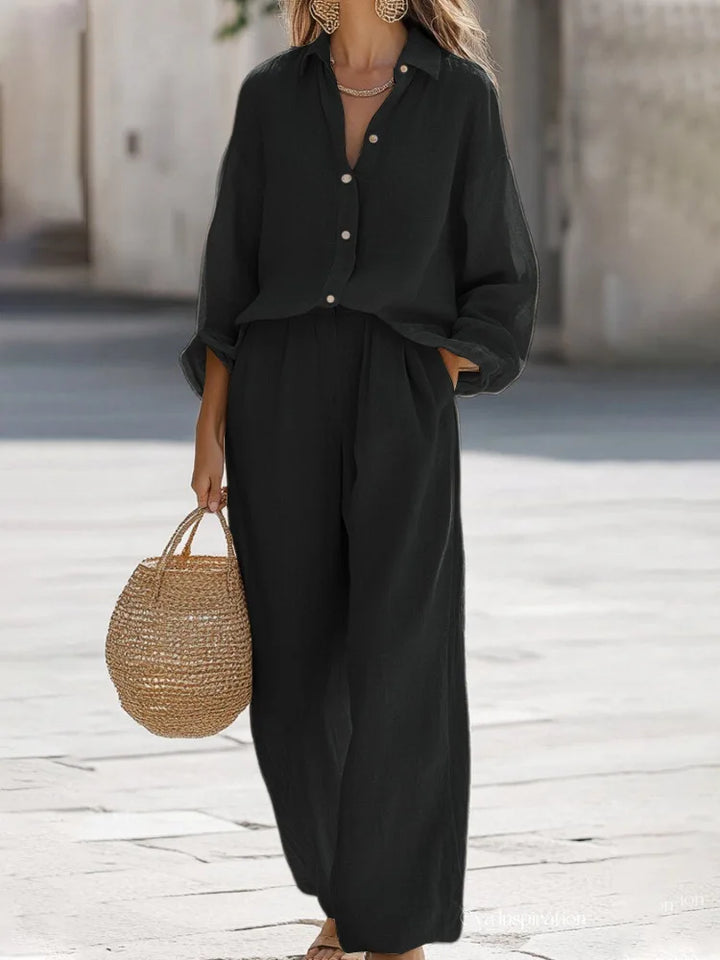 Giuseppe | Elegant Summer Cotton and Linen Set for Women
