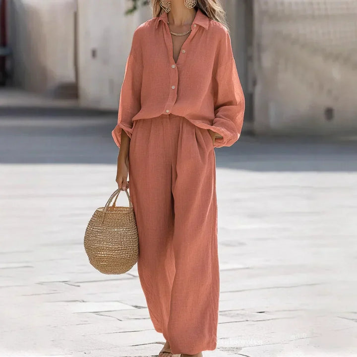 Giuseppe | Elegant Summer Cotton and Linen Set for Women