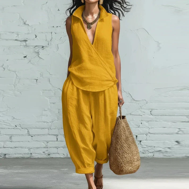 Veronica | Wide Leg Pants and Tank Top Set