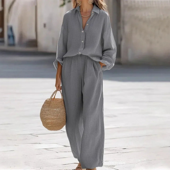 Giuseppe | Elegant Summer Cotton and Linen Set for Women
