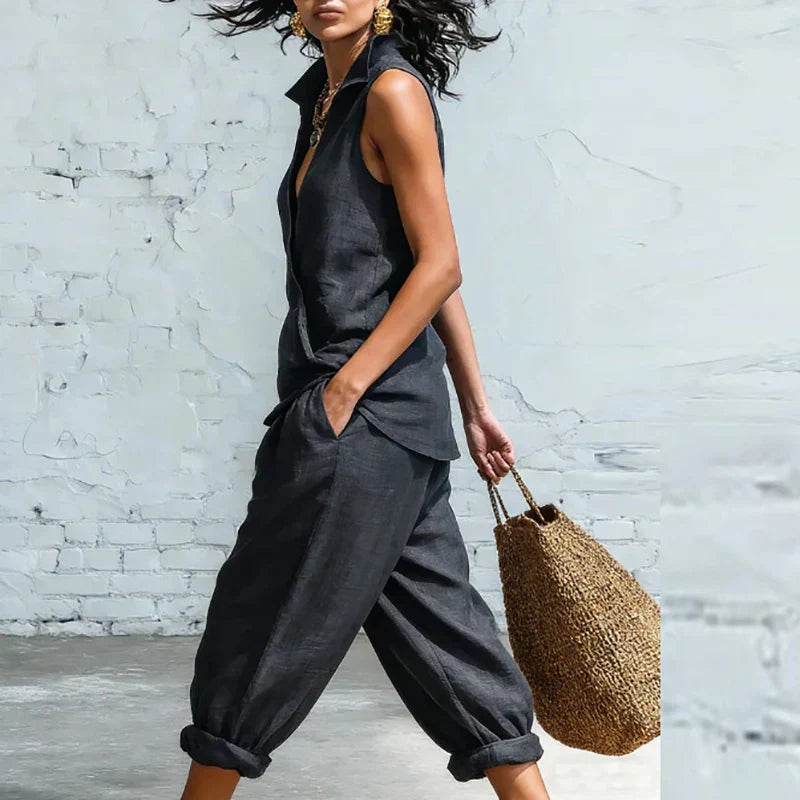 Veronica | Wide Leg Pants and Tank Top Set