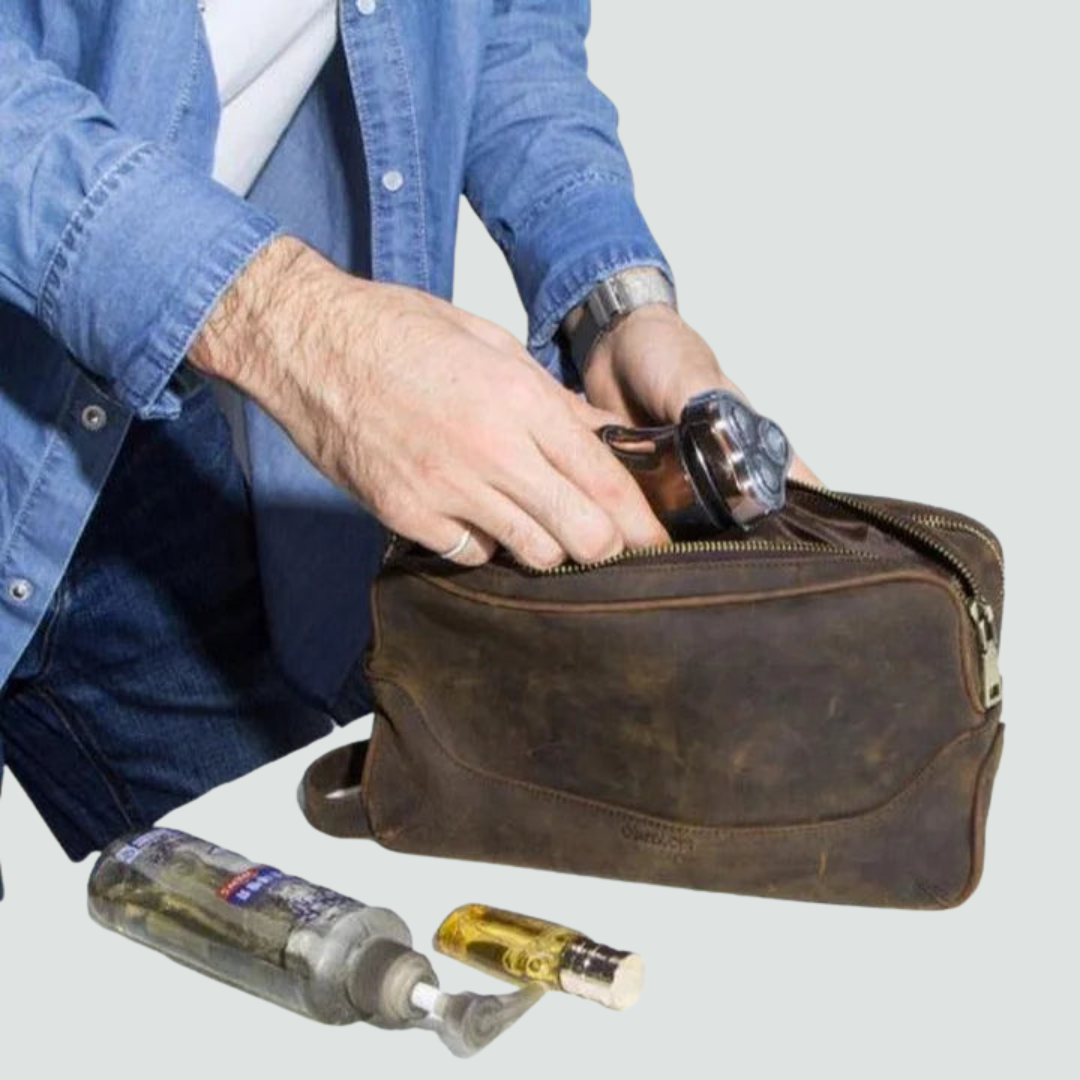 Crazy Horse Leather Toiletry Bag