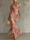Rosalie™ | Maxi Dress with Vintage Rose Print