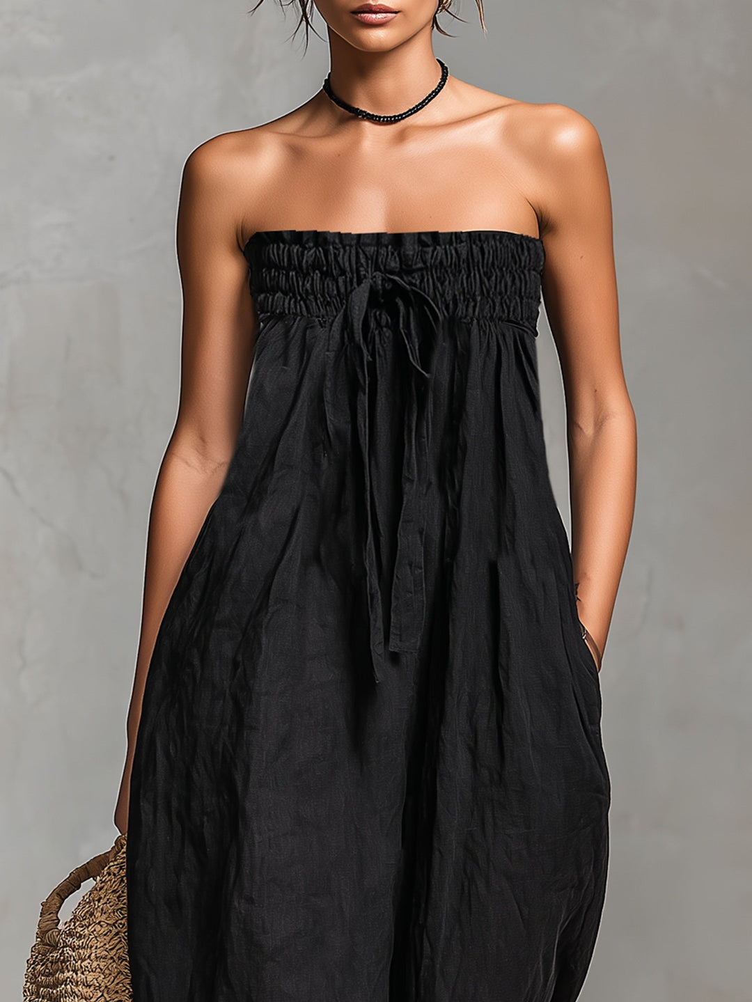 Nina™ | Elegant Strapless Jumpsuit