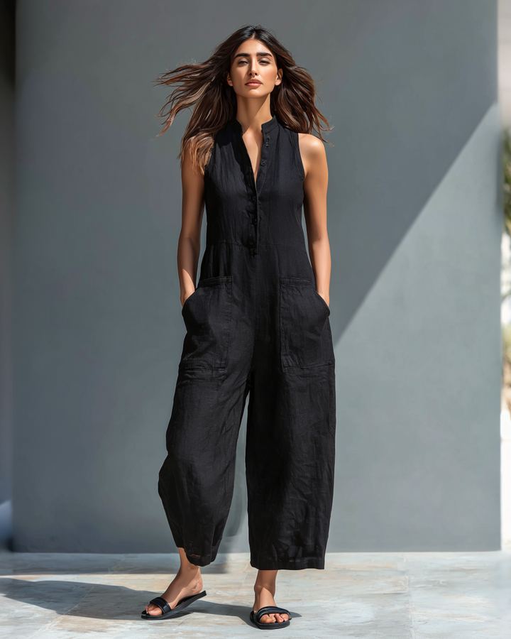 Sofia™ | Long Linen Jumpsuit