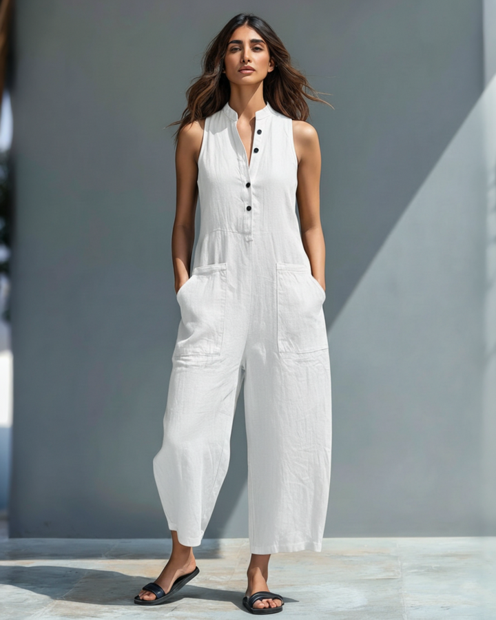 Sofia™ | Long Linen Jumpsuit