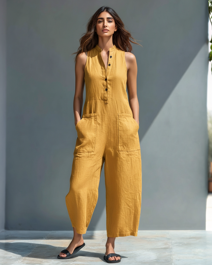 Sofia™ | Long Linen Jumpsuit